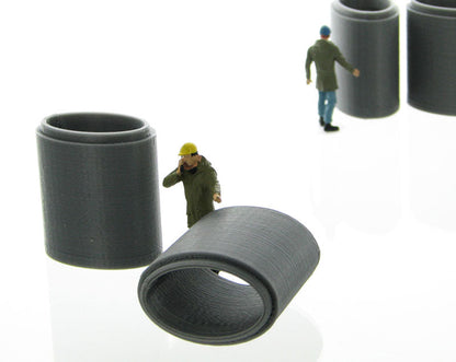 3D To Scale 50-122-GY 1/50 Concrete Elliptical Culvert, 2 Pack
