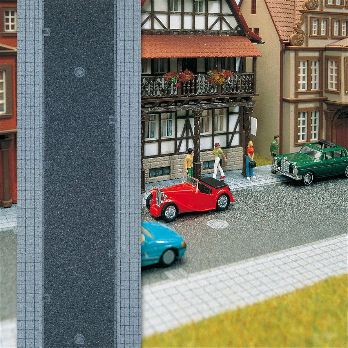 Busch 6038 HO Scale Self-Adhesive Town Street with Sidewalk