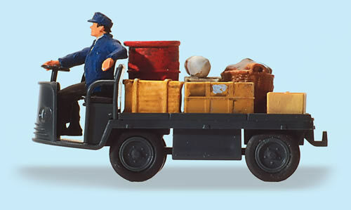 Preiser 28147 HO Scale Electric Baggage Truck (Nonoperating) w/Driver