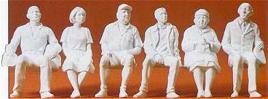 Preiser 45183 G Scale Unpainted Figures Seated Persons