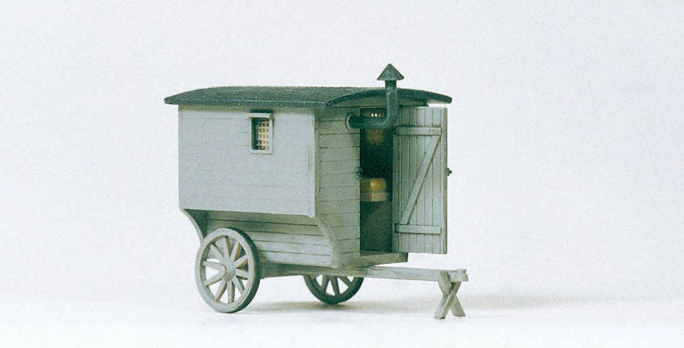 Preiser 17601 HO Scale Shepherd's Trailer Farm Kit