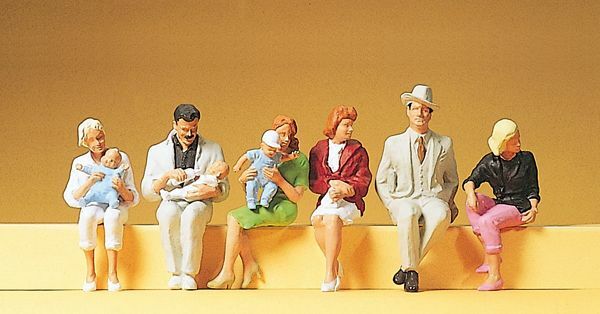 Preiser 45151 G Scale Seated Passengers Figure Set