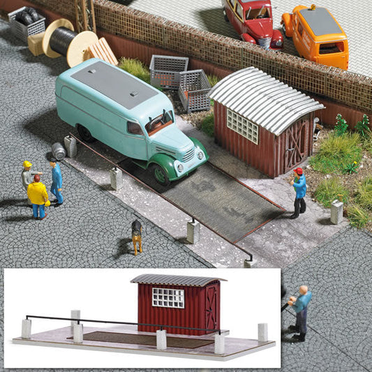 Busch 1649 HO Scale Truck Scalehouse with Scale -- Laser-Cut Kit