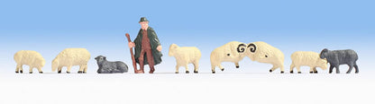 Noch 18210 HO Scale Shepherd & Sheep
