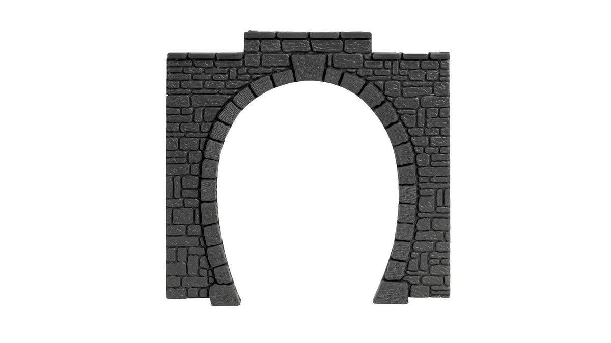 Noch 60010 HO Scale Single-Track Tunnel Portal, Gray, 2-Pack