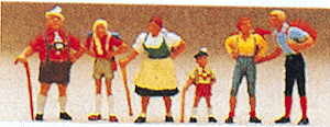 Preiser 10280 HO Scale Pedestrians Alpine Family