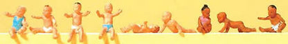 Preiser 10529 HO Scale Children Assorted Babies pkg(9)