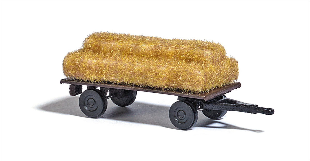 Busch 8365 N Scale Hay Trailer, Assembled Model