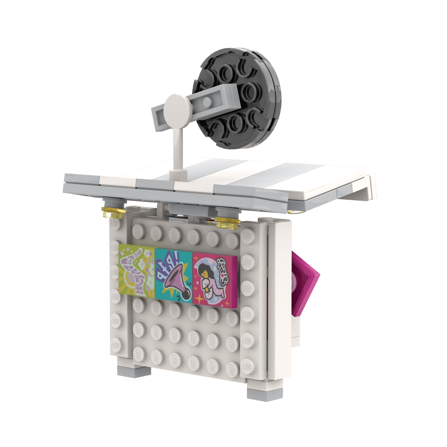 Record Kiosk  - Market Stall - Custom Build Kit - Made Using LEGO® Parts