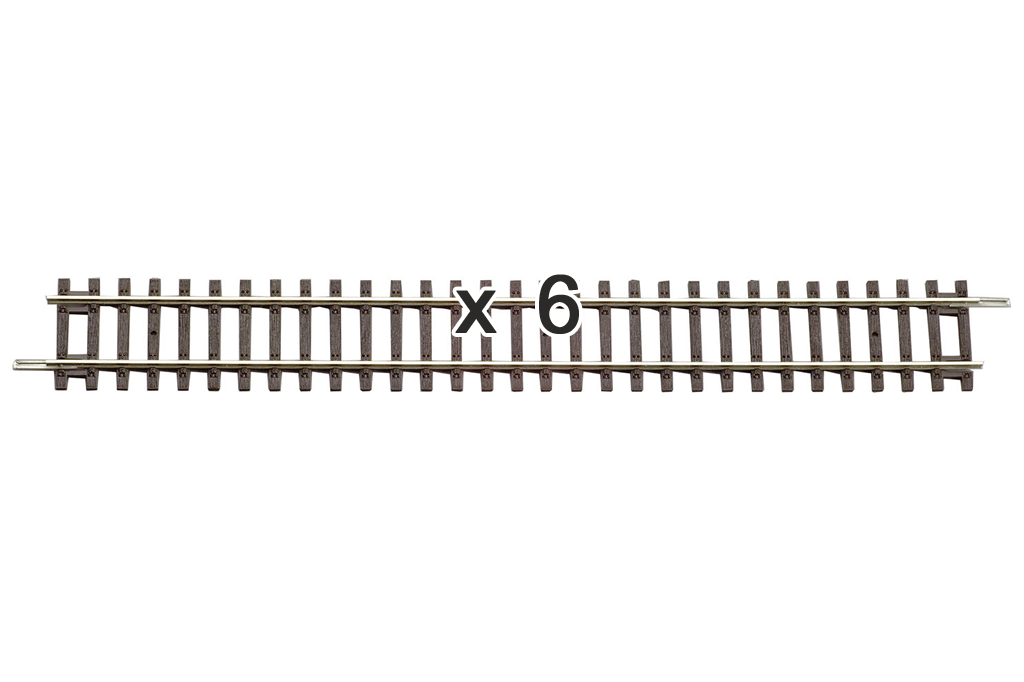Piko 55200 HO Scale Straight Track 239mm, Box of 6