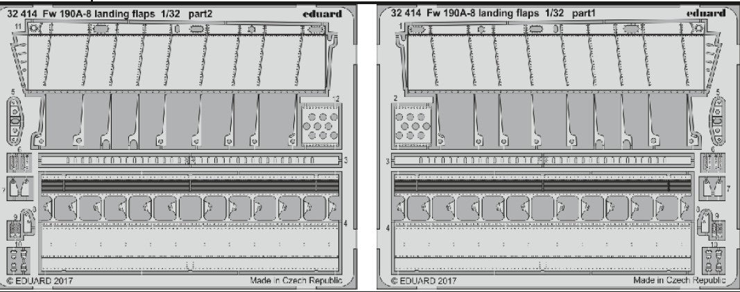 Eduard 32414 1/32 Aircraft- Fw190A8 Landing Flaps for RVL