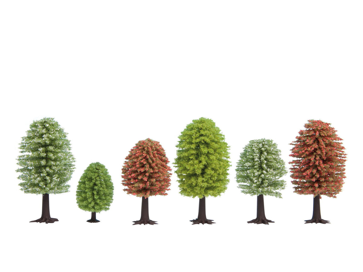 Noch 26906 HO/TT Scale Spring Deciduous Trees, 5-9 cm, 10-Pack