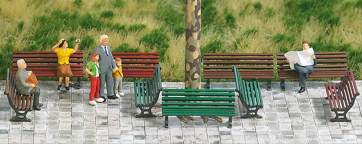 Busch 1149 HO Scale Cast Park Benches pkg(12)