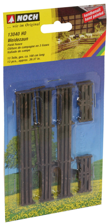 Noch 13040 HO Scale 3-Slat Pasture Fence, 13 Sections
