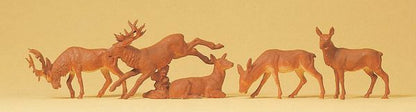 Preiser 14179 HO Scale Deer pkg(5)