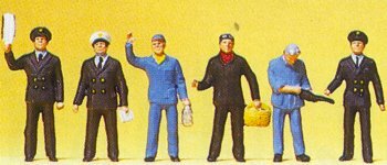 Preiser 10086 HO Scale Railroad Personnel French Train Crewmen