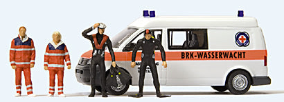 Preiser 33261 HO Scale Emergency Volkswagen T 5 Van - Assembled