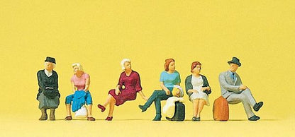 Preiser 10506 HO Scale Passengers Seated pkg(6)