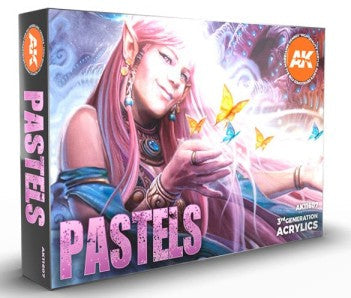 AK Interactive 11607 Pastels 3G Acrylic Paint Set (6 Colors) 17ml Bottles