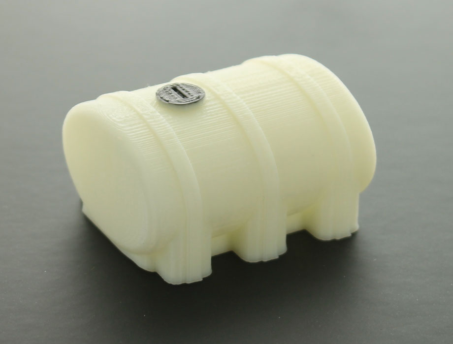 3D To Scale 50-322-WT 1/50 1500 Gallon Elliptical Leg Tank, White