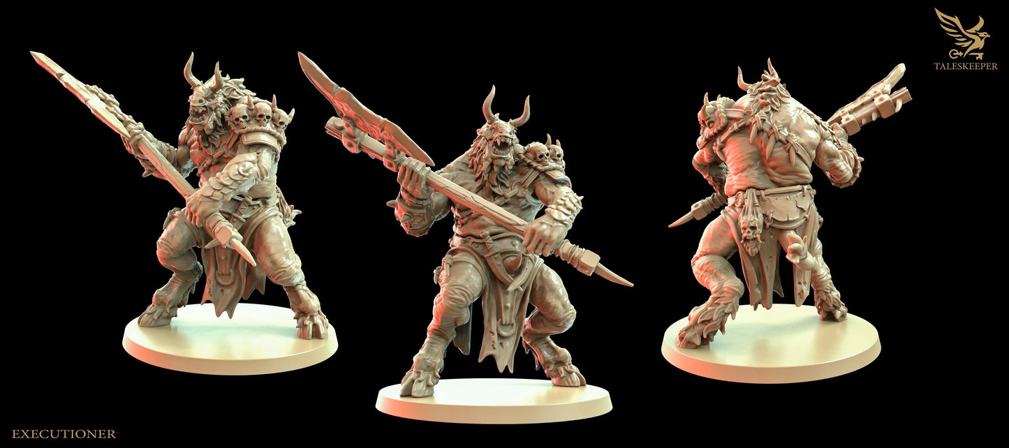 Beastman Brutes by Tales Keeper, 60mm Miniature, 28/32mm Scale, Fantasy War Gaming Figure