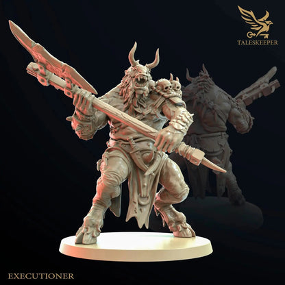 Beastman Brutes by Tales Keeper, 60mm Miniature, 28/32mm Scale, Fantasy War Gaming Figure