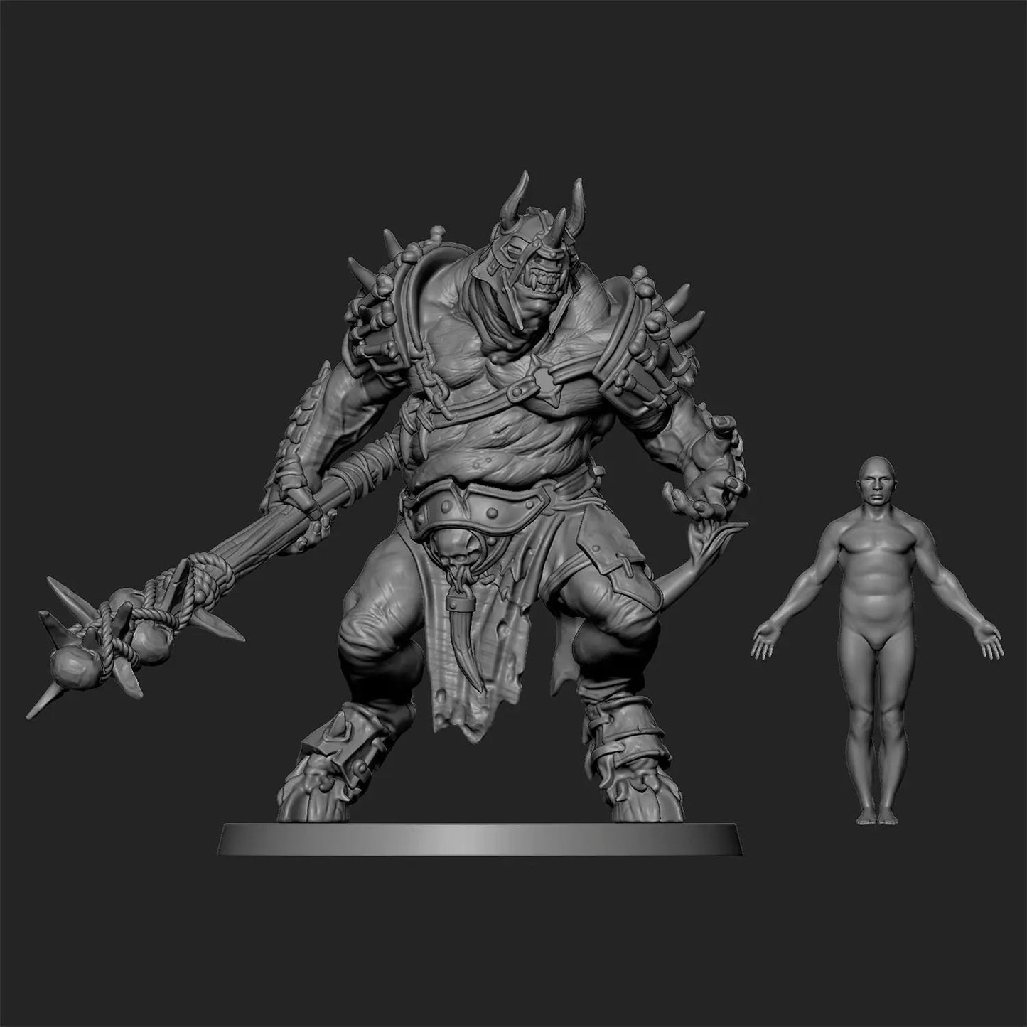 Beastman Brutes by Tales Keeper, 60mm Miniature, 28/32mm Scale, Fantasy War Gaming Figure