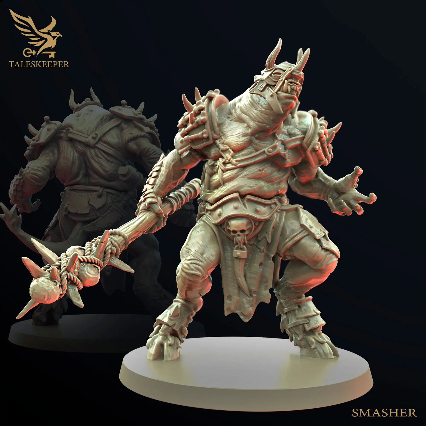 Beastman Brutes by Tales Keeper, 60mm Miniature, 28/32mm Scale, Fantasy War Gaming Figure
