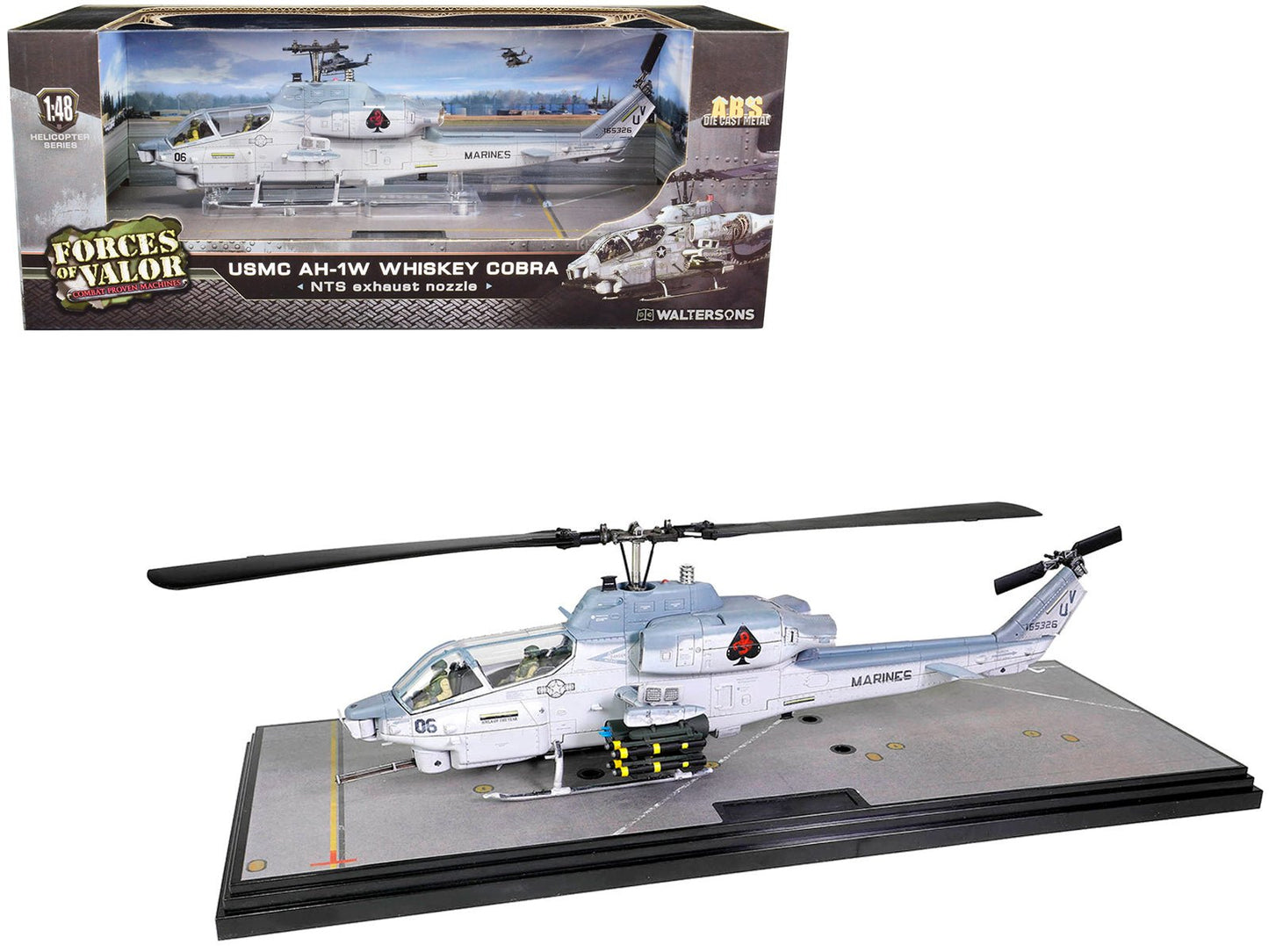 Bell AH-1W Whiskey Cobra Attack Helicopter (NTS Exhaust Nozzle) "U.S Marine Corps Squadron 267 Final Flight of the AH-1W Camp Pendleton" (23 March 2012) 1/48 Diecast Model by Forces of Valor  free shipping USA
