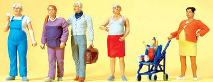 Preiser 10550 HO Scale Pedestrians Pregnant Women pkg(5)