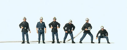Preiser 10233 HO Scale French Firemen pkg(6)