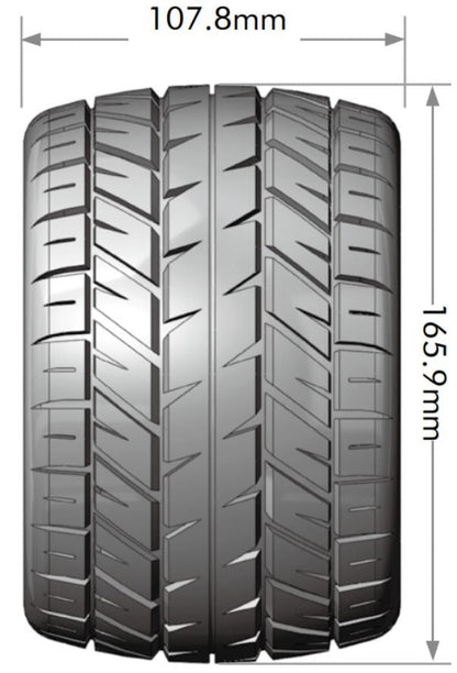 Louise RC MT-Rocket Sport 1/8 3.8 Monster Truck MFT Belted Road Tires 17mm Hex Hub 0" & 1/2" Offset LT3217X