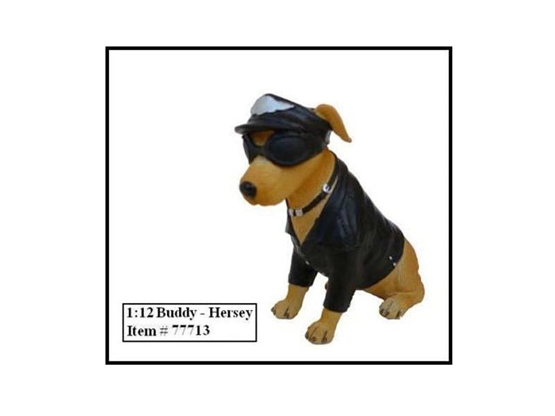 Biker's Dog "Buddy Hersey" Figure For 1:12 Models by American Diorama  free shipping USA