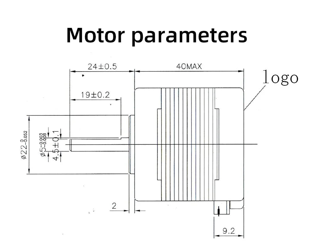 BIQU 42HDB4036Z-24B 1A Nema 17 Motor 1.8 degree Class F High Temp Motor