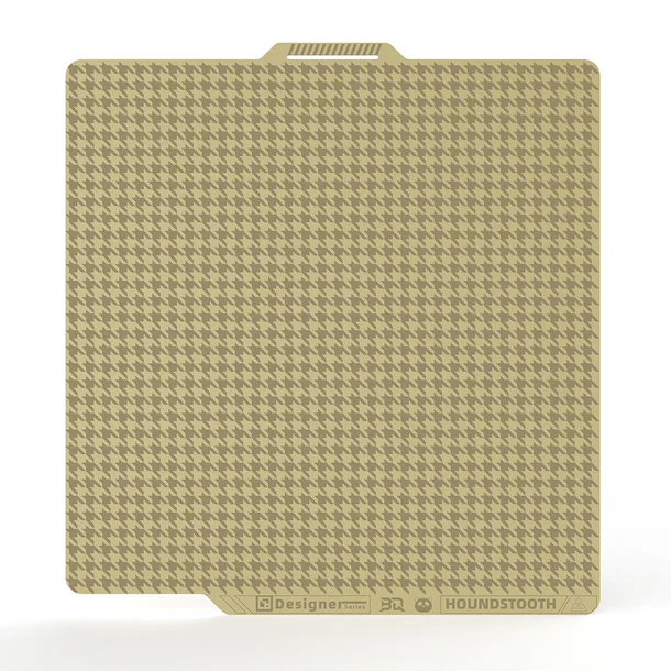 Biqu Panda Designer Series Build Plate for Bambu Labs P1, P2, A1 and X1 - Double Sided Honeycomb and Houdstooth