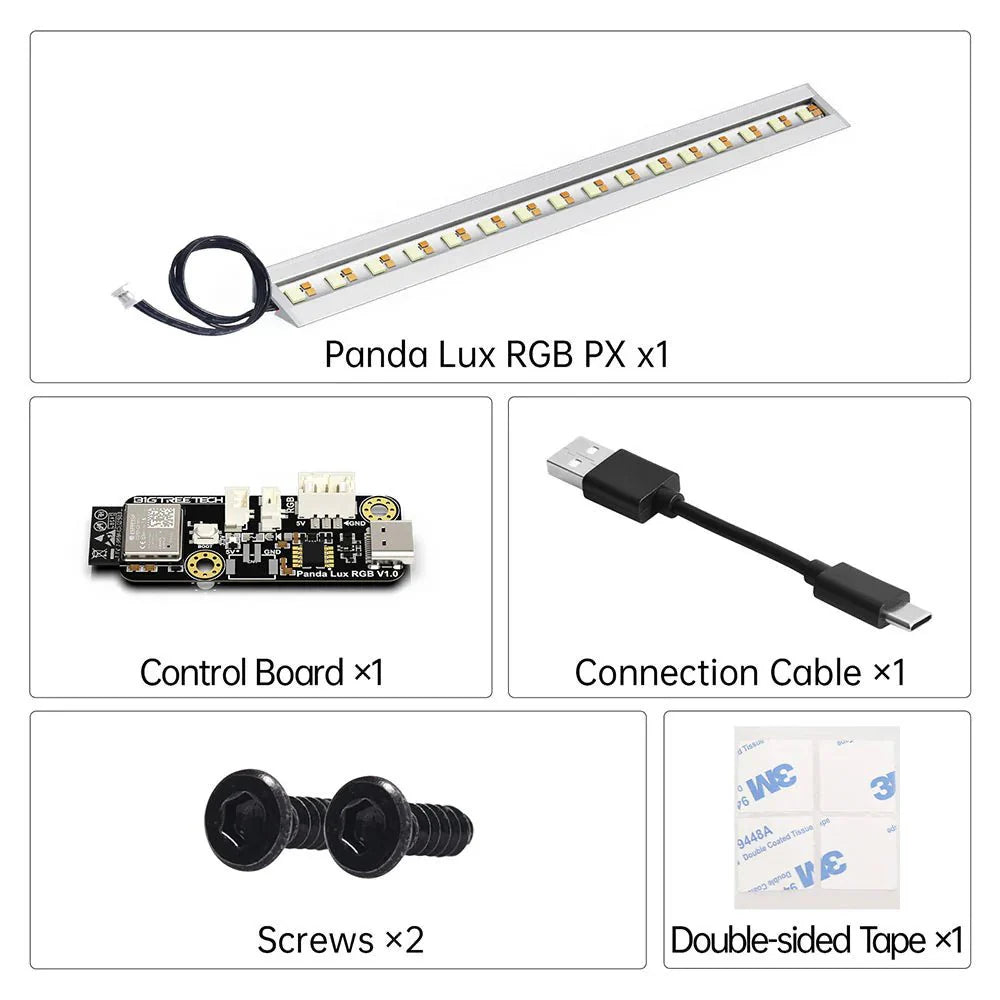 BIQU Panda Lux RGB Kit PX  ESP32 Smart Control, Magnetic Mount, High-Brightness RGBW, Printer Status Sync