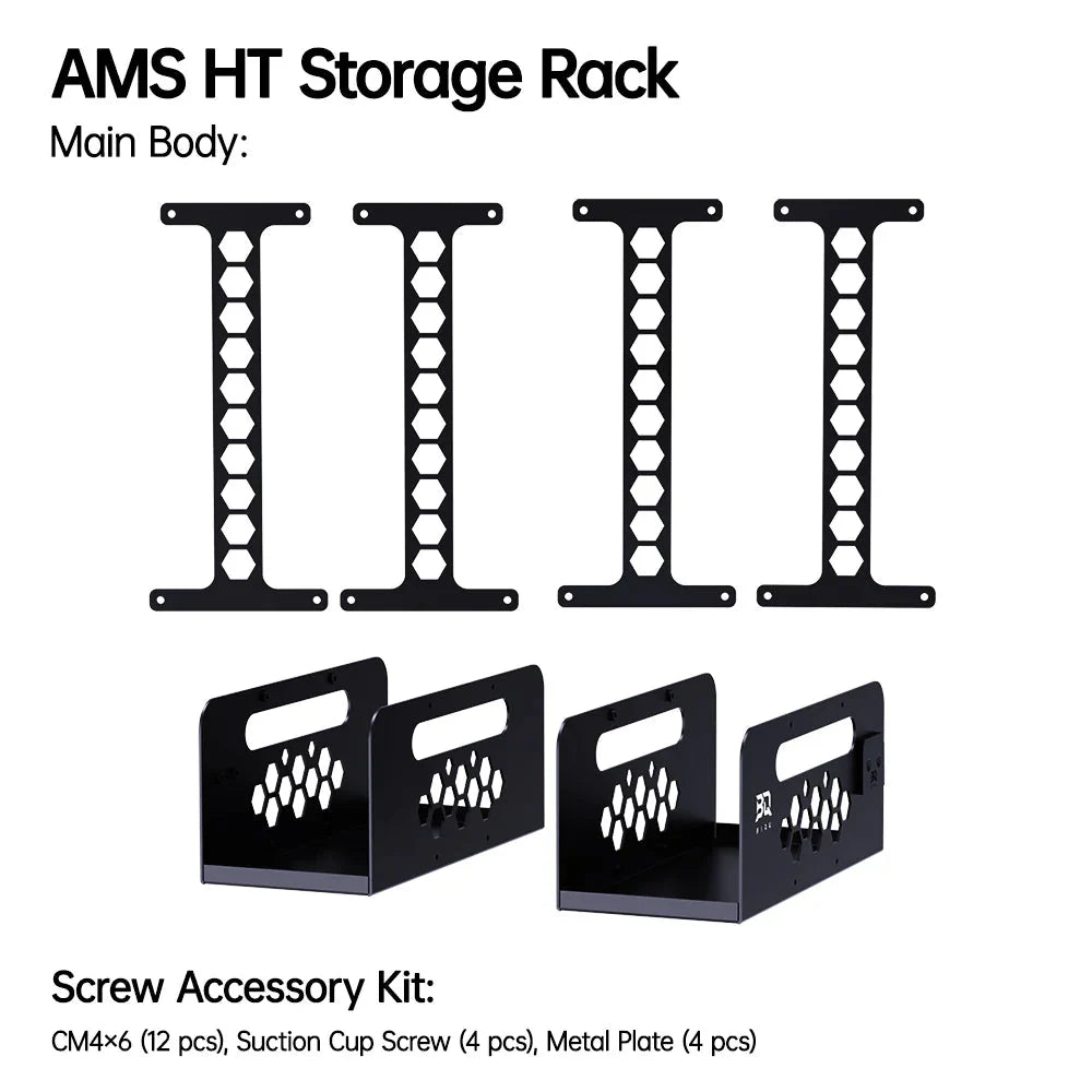 Biqu Panda Perch H2 and HT Add-on - Aluminum Mount for Two AMS and Multiple AMS HT for Bambu Lab H Series 3D Printer (H2D H2C H2S)