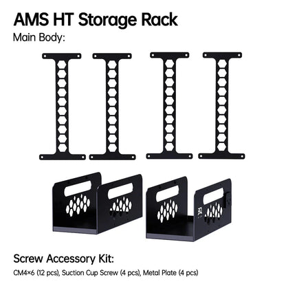 Biqu Panda Perch H2 and HT Add-on - Aluminum Mount for Two AMS and Multiple AMS HT for Bambu Lab H Series 3D Printer (H2D H2C H2S)