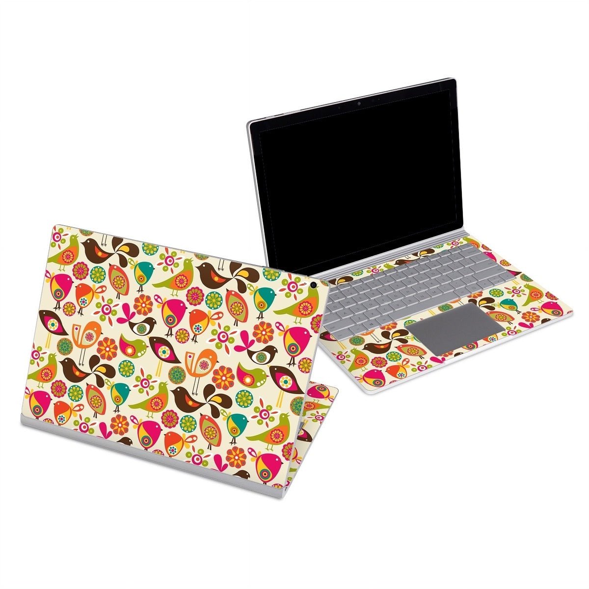 Bird Flowers - Microsoft Surface Book Skin