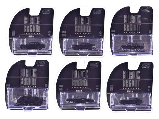 "Black Bandit" 6 piece Set Series 30 1/64 Diecast Model Cars by Greenlight  free shipping USA