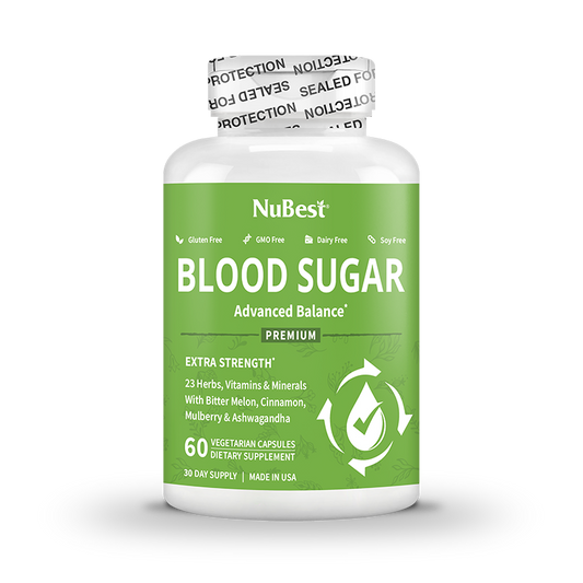 Blood Sugar Supplement, Advanced Formula For Energy Balance, Immunity & Overall Health, 60 Vegan Capsules by NuBest Nutrition®