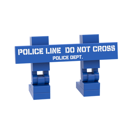 Police Barricade - Crime - Riots - Custom Printed - Made Using LEGO® Parts