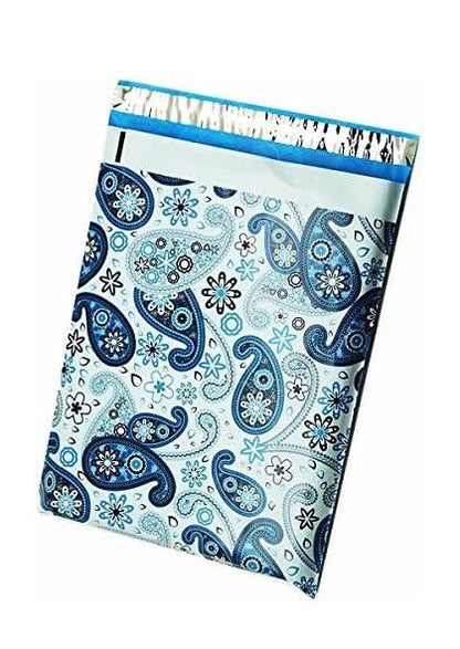Blue Paisley Poly Mailers Size 6x9 Shipping Bags