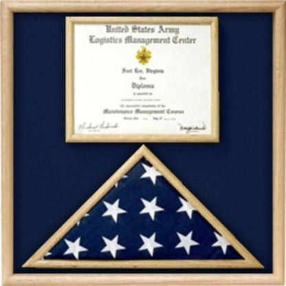Air Force Flag and certificate Display case.