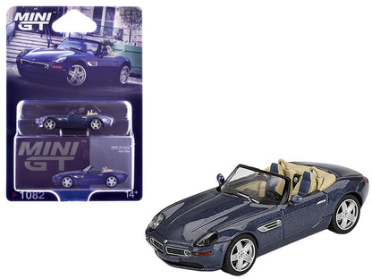 BMW Z8 Alpina Roadster Alpine Blue Metallic Limited Edition 1/64 Diecast Model Car by Mini GT  free shipping USA