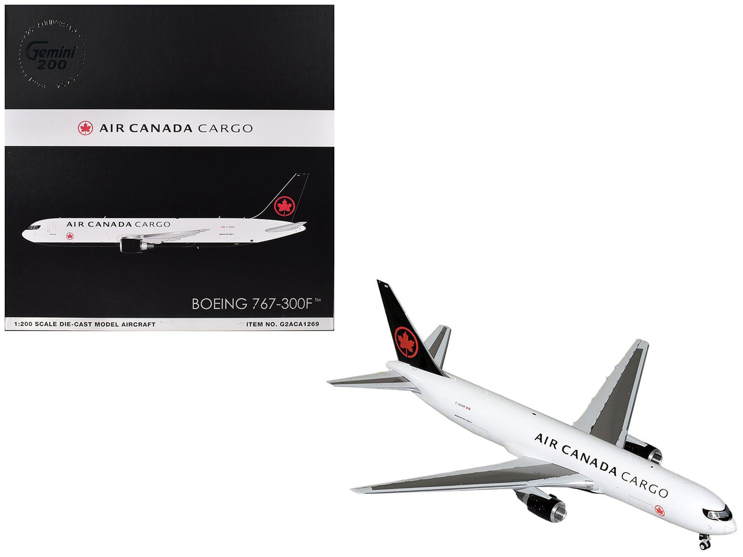 Boeing 767-300F Commercial Aircraft "Air Canada Cargo" (C-GXHM) White with Black Tail "Gemini 200" Series 1/200 Diecast Model Airplane by GeminiJets  free shipping USA