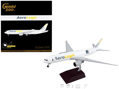 Boeing 777F Commercial Aircraft "AeroLogic" White "Gemini 200 - Interactive" Series 1/200 Diecast Model Airplane by GeminiJets  free shipping USA