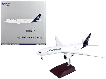 Boeing 777F Commercial Aircraft "Lufthansa Cargo" White with Blue Tail "Gemini 200" Series 1/200 Diecast Model Airplane by GeminiJets  free shipping USA
