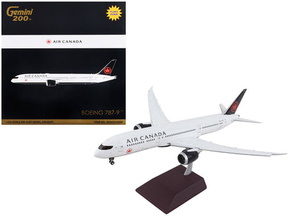 Boeing 787-9 Commercial Aircraft with Flaps Down "Air Canada" White with Black Tail "Gemini 200" Series 1/200 Diecast Model Airplane by GeminiJets  free shipping USA