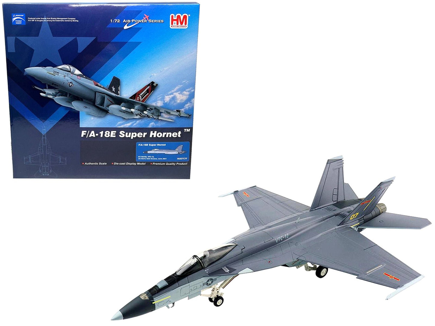 Boeing F/A-18E Super Hornet Fighter Aircraft "VFC-12 US NAVY NAS Oceana" (June 2021) "Air Power Series" 1/72 Diecast Model by Hobby Master  free shipping USA